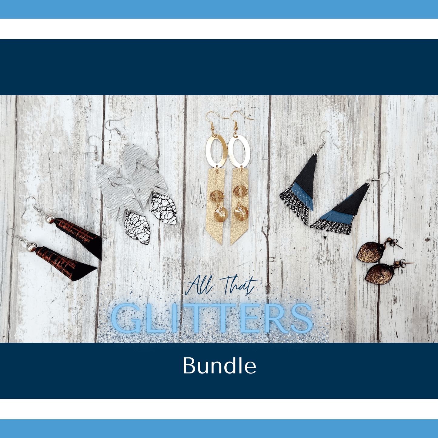 The All That Glitters Bundle - set of 5 leather earrings