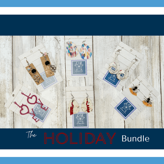 The Holiday Bundle - set of 6 holiday themed leather earrings