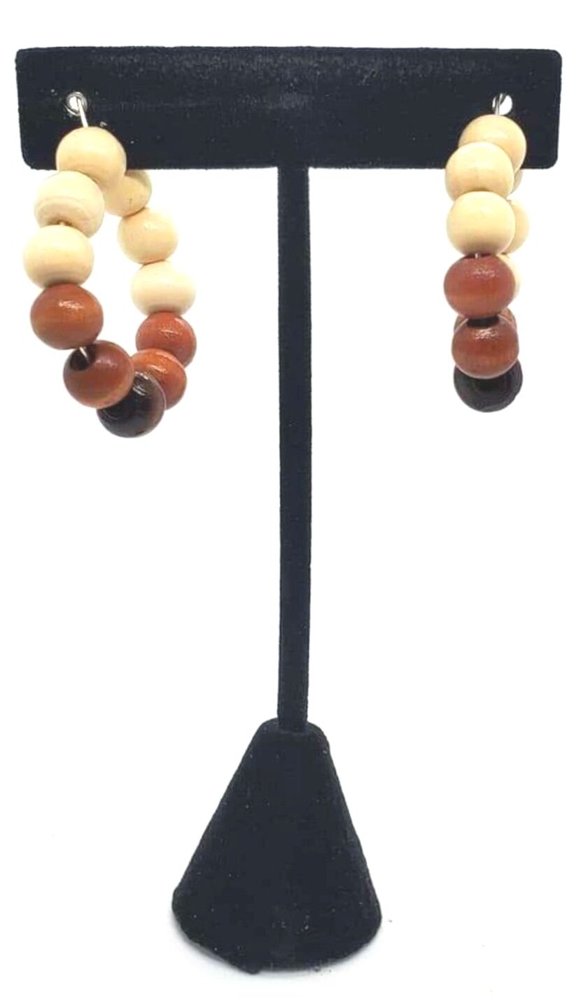 Wooden bead hoops