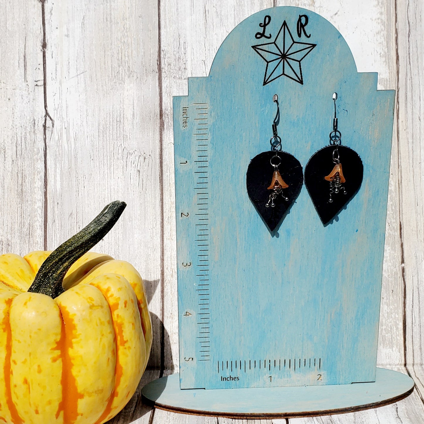 Belladonna - cork earrings - Halloween earrimgs - fall earrimgs - autumn earrings